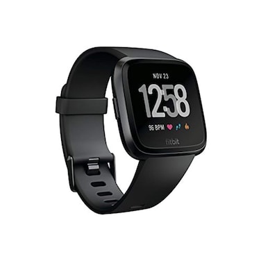 Fitbit Versa Smart Watch, Black/Black Aluminium, One Size (S &amp; L Bands Included)