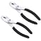 Edward Tools Slip Joint Pliers 6&acirc;&euro;(Pack of 2) - Heavy Duty Carbon Steel with Rubber Grip Handle - Fine Grip Teeth in front and Coarse teeth in back - Rust resistant finish