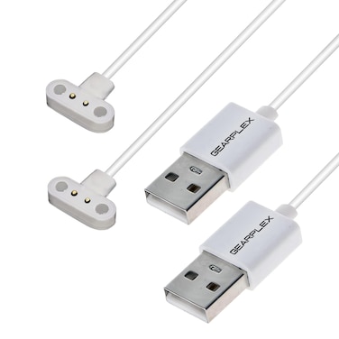 Magnetic Smart Watch Charging Cable Compatible with Apple, Samsung, and Fitness Watches, Quick Charge with 2-Pin Connections, USB Type-A T Shape, 2.84mm (USB Type-A [T Shape])