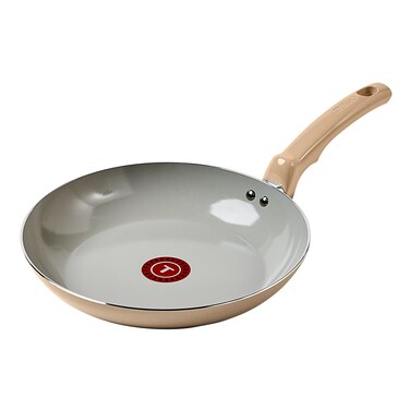 T-fal Refresh Ceramic, Ceramic Non Stick Fry Pan 12 Inch, Oven Broiler Safe 350F, Cookware, Nonstick Kitchen Pan, Versatile Frying Pan, Skillet, Healthy Cooking, Pots and Pans, Sand Dune