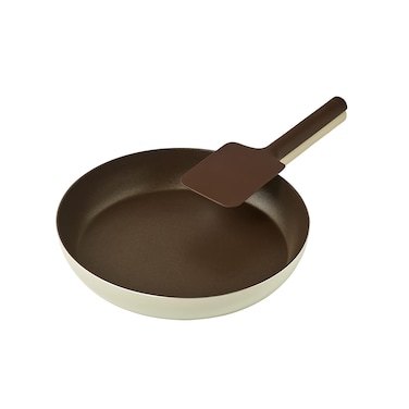 Dr.HOWS Lumi Round Ceramic Frying Pan 12 inch - Silicon Carbide Nonstick Coating Skillet Pan with Rubber-Coated Handle - For Induction, Ceramic, Electric, Halogen and Gas Cooktops