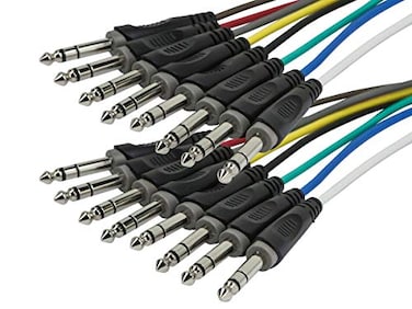 Monoprice 8-Channel 1/4-Inch TRS Male to 1/4-Inch TRS Male Snake Cable - 3 Feet, 26AWG, 8 Balanced Mono and Unbalanced Stereo Lines