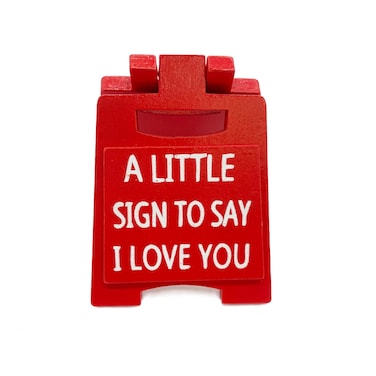NOGAY A Little Sign to Say I Love You Fun Valentines Girlfriend or Boyfriend Gift Romantic Love Language Mini Sign Plaque for Home Desk Decorative 1Pcs