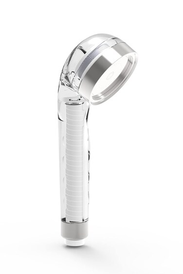 Dr.Piel Double Filtered Shower Head BASIC for Sensitive Skin, High Pressure Water - Removes Chlorine &amp; Impurities, Reduces Dry Skin &amp; Hair, Water Saving
