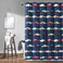 Lush Decor, Navy Cars Shower Curtain-Fabric Racing Print Design for Kids, x 72