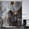 Famiffty Black Marble Shower Curtain Black and Gold Shower Curtain 72"x72" Gold Marble Shower Curtain Silver and Gold Luxury Abstract Modern No Glitter Standard Waterproof Polyester Fabric 12 Hooks