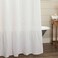 Piper Classics Provincial Linen White Ruffled Shower Curtain, 72" L x 72" W, 100% Linen Bath Accent