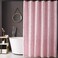FINECITY Pink Artistic Shower Curtain Set - Metallic Silver Foil Tree Branch Pattern Print Grommet Shower Curtain with 12 Hooks for Bathroom (NOT Waterproof), 72 x 72 Inch, Silver Pink
