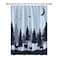 Careyoungs RV Shower Curtains Forest Deer Shower Curtain Elk in The Forest Outdoor Hunting RV Bathroom Shower Curtain Set with Hooks 47WX64H Inches Grey