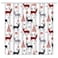 ZKJSMGS Christmas Deer Shower Curtain Red Plaid Deer Xmas Tree Reindeer Snow Snowflake Buffalo Check Winter Holiday Farmhouse Cabin Bathroom Home Curtain Decor with Hooks,70" Wx70 H