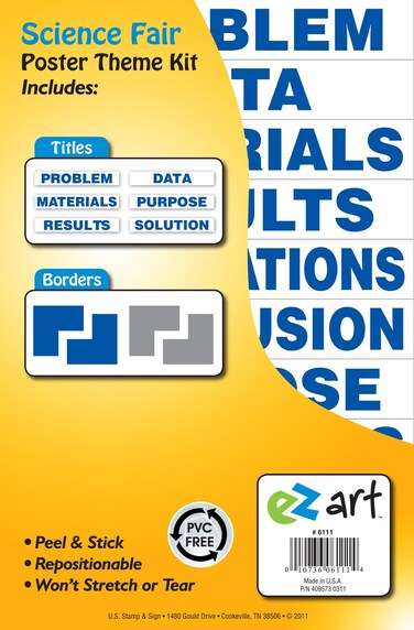 Headline Sign 6111 EZ Art Science Fair Theme Kit for Create-Your-Own Posters, Made in USA