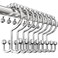 Utopia Bedding Double Shower Curtain Hooks Nickel Double Sided, Shower Curtain Rings, Shower Curtain Hooks Rust Proof, Shower Hooks for Shower Curtains Bathroom Shower Rods Curtains 12 Pc