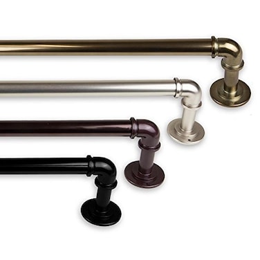 Rod Desyne BOT100-289 1 inch Blackout Curtain Rod, 28-48", Bronze