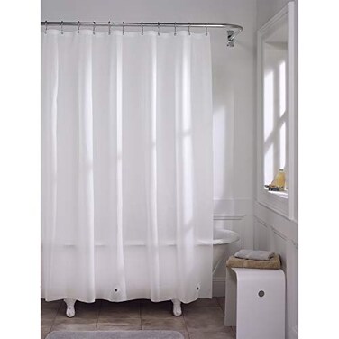 Zenna Home 8-Gauge Heavyweight PEVA Shower Curtain Liner, Frosted Finish, Rustproof Metal Grommets, Durable Waterproof Shower Liner, 70" x 72