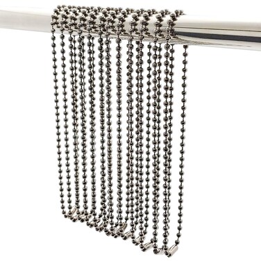 Shower Curtain Long Hooks, Shower Curtain Rings 12pcs, 55inch/140cm, spa-Quality Look - Black Nickel