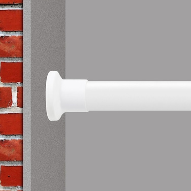 Room Divider Tension Curtain Rod, 28-43" Spring Tension Rods, Rust-Resistant and Non-Fall Down Curtain Rod,No Drilling Tension Rods,Adjustable Spring Windows Curtain Rods White