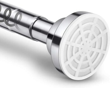 Spring Tension Curtain Rods - 16-24 Inches - No Drill &amp; Rust Proof Shower Curtain Rods for Bathroom - Silver