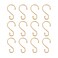 Bath Bliss 12 Pack S-Hook Shower Curtain Rings   Bathroom   Metal S Shaped Hooks   Easy Glide   Easy to Install   Hang Mugs, Pans, Towels   Satin Gold