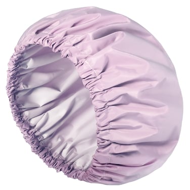 Aquior Shower Caps, Reusable Shower Cap for Women, Waterproof Layer Hair Cap, Large Size for All Hair Lengths,for Girls Spa Home Salon Use (Purple)