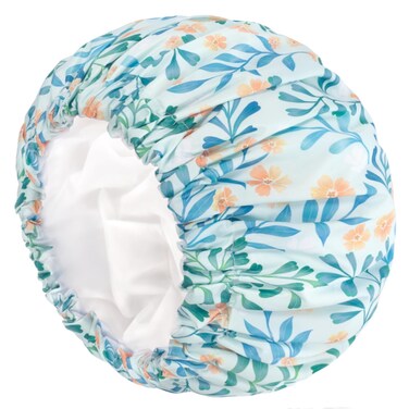 Aquior Shower Caps, Double Layer Waterproof Shower Cap for Women, Reusable Large Shower Cap for all Hair Lengths with EVA Lining, Soft Bath Shower Caps