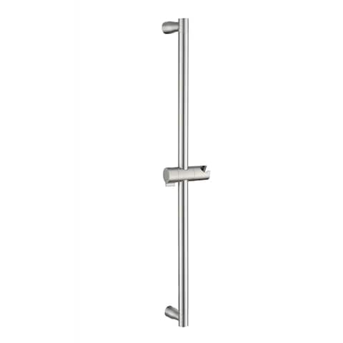 RRAJJ Shower Slide Bar 29 Inch with Adjustable Shower Head Holder, Thickened Pipe SUS 304 Stainless Steel Slide bar for Home and Hotel Bathroom,Screw Wall Mounted (Brushed Nickel)