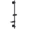 Tecmolog 69cm Shower Head Slide Bar ABS Plastic Height Adjustable Suction Cups Shower Bar with Dish Black, BB4044