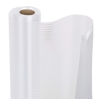 Smart Design Wire Rack Shelf Liner - Ribbed Grip - 18 Inch x 4 Feet - NSF Certified - for Steel Metal Shelves - Home Garage and Kitchen - Clear