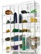 Acrylic Display Case Adjustable Clear Rock Display Case Shadow Box with Shelves Storage Organizer for Mini Pop Figure, Collectibles, Mineral Crystal, Stones, Wall Mountable, with Mirrored &amp; Lid