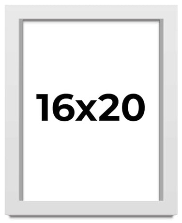 16x20 Shadow Box White Solid Pine Wood Display Frame with Acid-Free Backing UV Acrylic &amp; Hanging Hardware with 0.75" Usable Depth and 0.75" Frame Moulding Width