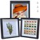 Dohomi 8x8 Shadow Box Frame Black Shadow Box Display Case 3 Pack Wooden Picture Frame Glass Surface Internal Depth 0.6 inch for Wall Or Tabletop