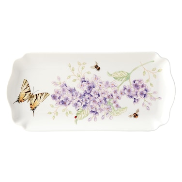LENOX Butterfly Meadow Rectangular Tray, 0.8 LB, Multi