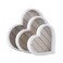Wooden Heart Tray for Ottoman Coffee Table Tray D&Atilde;&copy;cor Set of 3 (Heart)