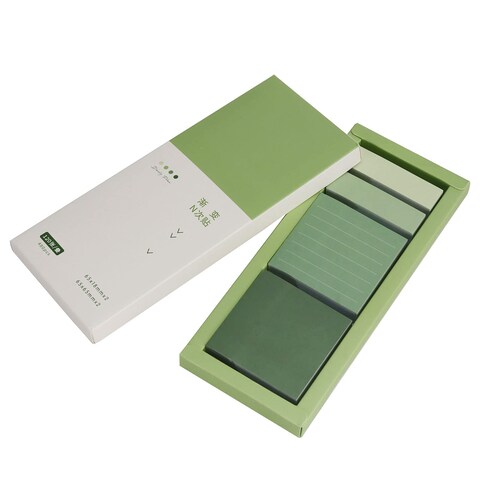 Green Sticky Notes Set, 240 Sheets Lined Pastel Sticky Note Pads, Portable Macaron Sticky Notes, 240 Sheets Self-Stick Index Tabs Flag Organizer for Planner, Bullet Journal, Calendar (Avocado Green)