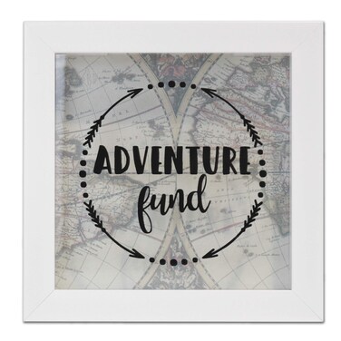 Lawrence Frames 8x8 Adventure Fund White Shadow Box Frame