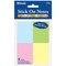 BAZIC Sticky Notes 1.5x2 Assorted Color Post Stickies, Self Stick Note, Colorful Adhesive Memo Pads, Recyclable (400 Sheets/Pack), 1-Pack