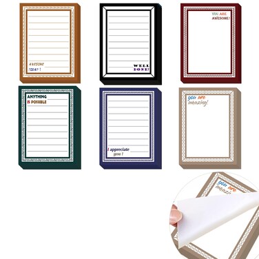 12 Pads Inspirational Sticky Notes Funny Notepads Note Pads Teacher Appreciation Gifts in Bulk Cute Note Pads Motivational Memo Pads Colored Notes for Home Office Supplies