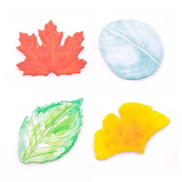 ERCENTURY Sticky Notes in 4 Leaf-Shaped Designs (30 Sheets per Shape, 120 Sheets in Total)