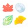 ERCENTURY Sticky Notes in 4 Leaf-Shaped Designs (30 Sheets per Shape, 120 Sheets in Total)