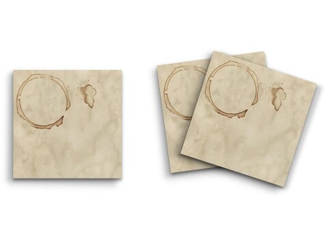 Butler in the Home Sticky Notes 3&quot;x3&quot; 50 Sheet Count Per Pad, Coffee Stain Ring Coffee Drops Dirty Paper, Cute Funny Memo Note Pads Stationery Journal Planner Paper (3 Pack)