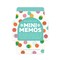 Studio Oh! Mini Memo Pad with Stickers, Cute Stationary Note Pads and Message Pads, Notepads for to Do List, Love Notes and More, 120 GSM Paper Weight, 48 Sheets, 54 Stickers, Happy Vibes Notepad