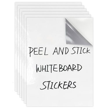 Dry Erase Board Sticker-Whiteboard Stickers-8.27''x11.69'' Removable Dry Erase Sheets-Fridge Magnetic Paper Alternatives for Wall/Desk/Refrigerator/Door/Home/Office/Classroom (White-6 Pcs)