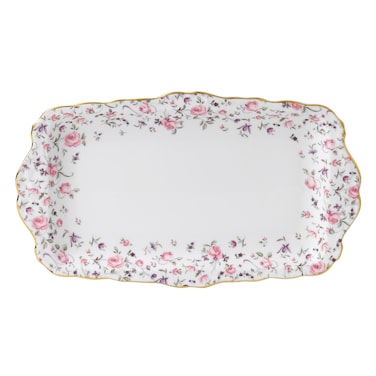 Royal Albert Rose Confetti Sandwich Tray , 11.6