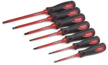 Titan 17237 7-Piece Insulated Electrical Screwdriver Set