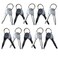 TUANTUAN 10 Set EDC Key Ring Outdoor Multifunction Key Chain Screwdriver Pocket Mini Tool Screwdriver Set with Key Ring,Silver and Black