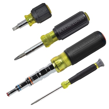 Klein Tools 80019 Tool Set, Multi-Bit Screwdriver and Nut Driver Tool Kit, 28 Different Industrial Strength Bits and Sizes, 4-Piece