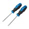 ROTATION 2-Piece Magnetic Screwdrivers Set with Nichrome tip, 1 Phillips and 1 Slotted Tips, Professional Cushion Grip Screwdriver Set with High Torque, 6 * 100mm, PH2*100mm
