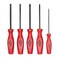 Mayhew Tools 26028C Pro Series Screwdriver Set, 5-Piece Slotted &amp; Phillips Set, Red