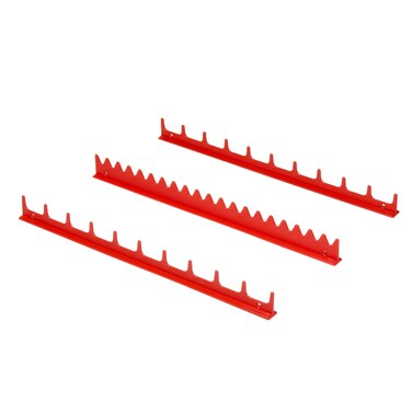 Ernst Manufacturing Screwdriver Rail Set with Magnetic Backing, 20 Tool, Red (6010M-Red)