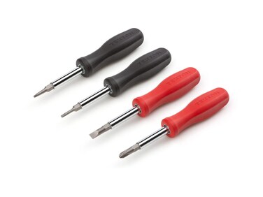 TEKTON 6-in-1 Multi-Bit Driver Set, 4-Piece (Phillips, Slotted, Torx, Square)   DMS91002