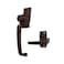 Ideal Security Push-Button Screen Door Handle with Inside Latch, Brown (2-Piece Set)